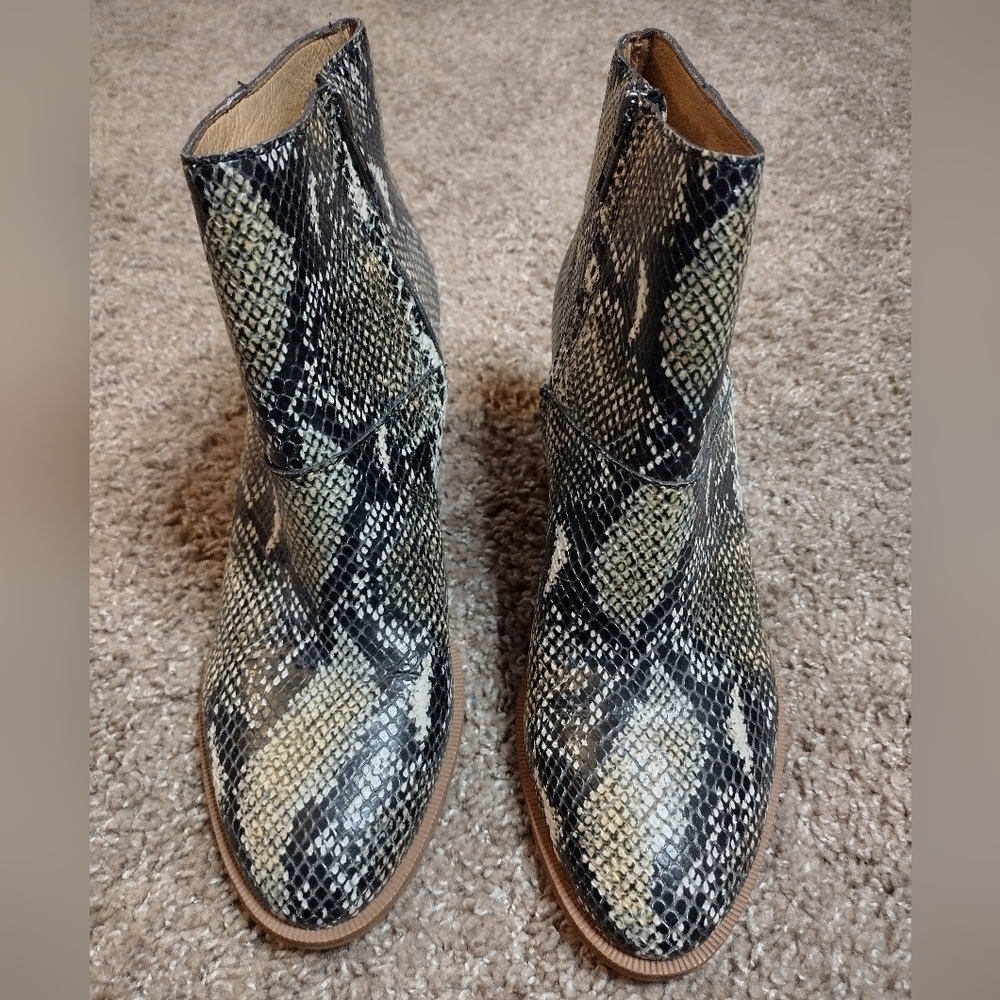 Madewell Snake Embossed Ankle Boots 8.5 - Picture 6 of 14